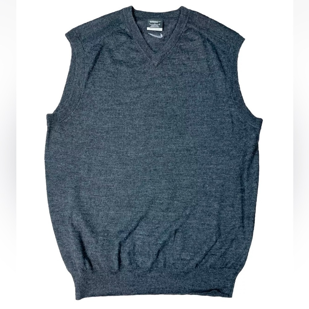 Nike Golf Sweater Vest Merino Wool Blend Pullover Jumper V-Neck Men’s Size Large